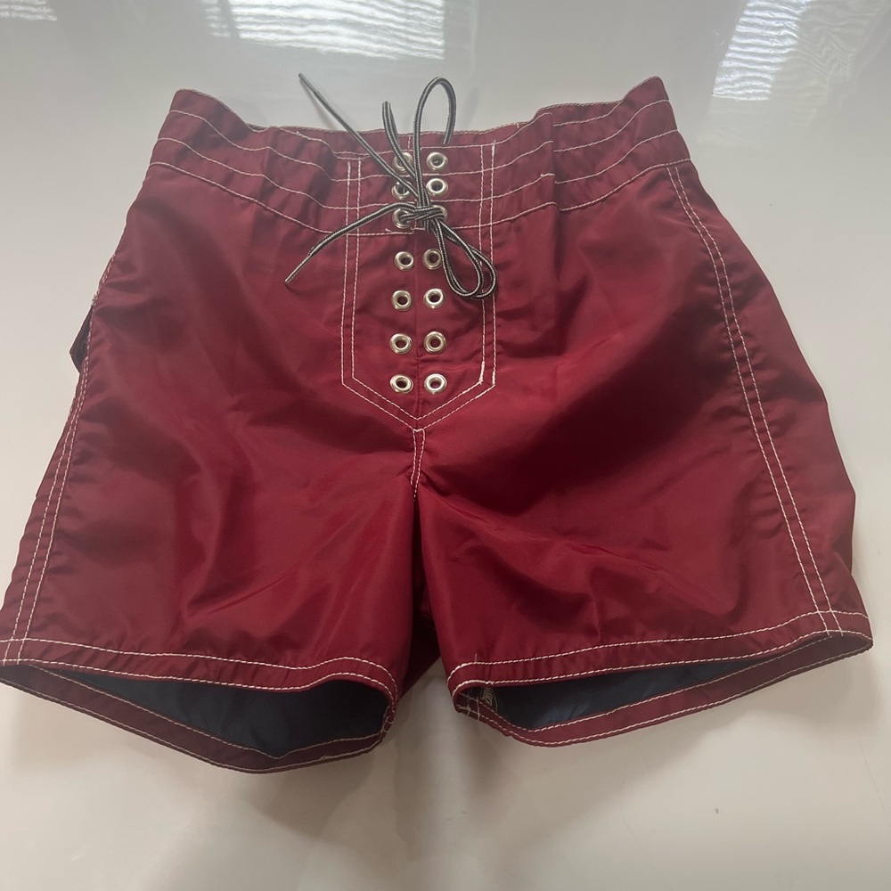 Birdwell Beach Britches Swim Trunks Shorts  burgundy size 26